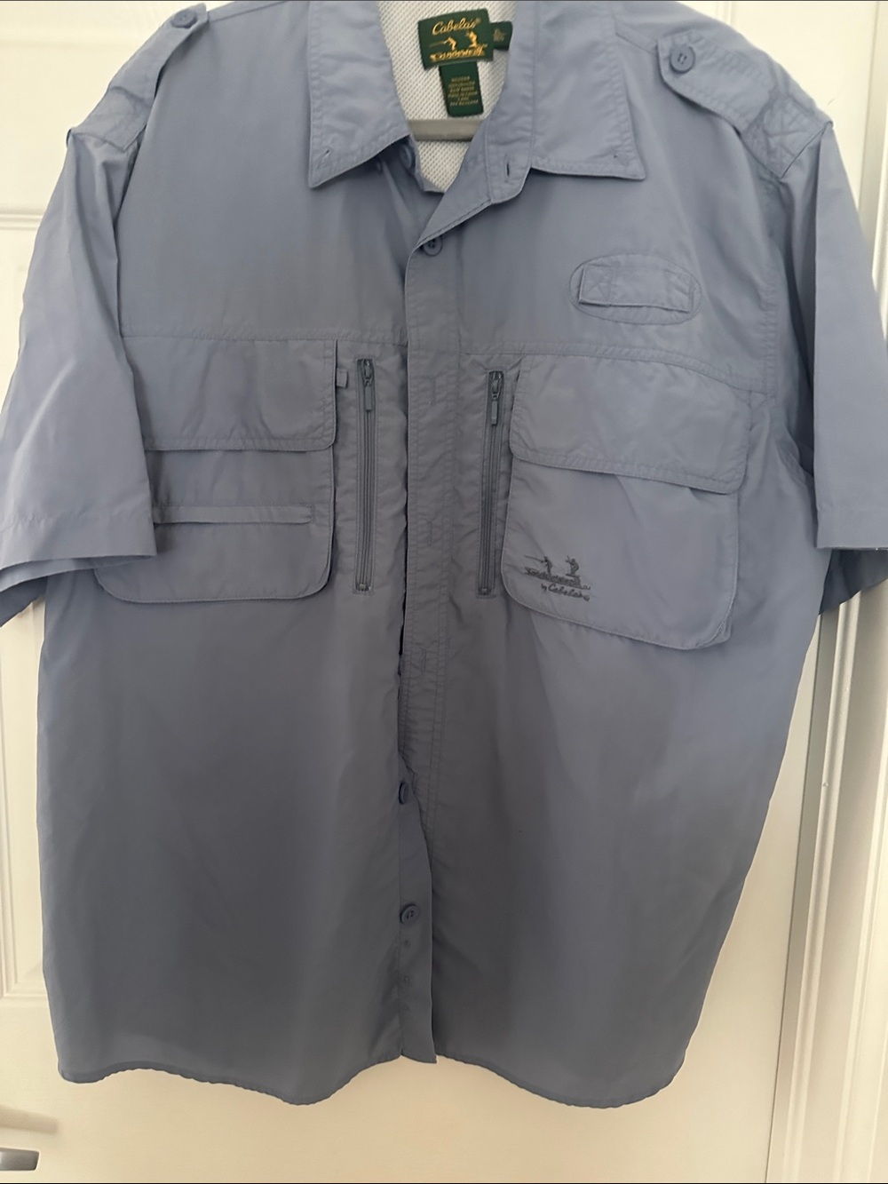 Cabela's Light Blue Short-Sleeve Fishing Shirt Jacket